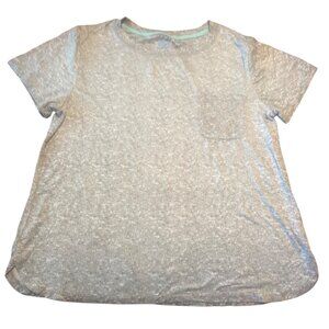 Jane & Bleecker Womens Small Heather Gray Short Sleeve Tee 95% Polyester 5% Span
